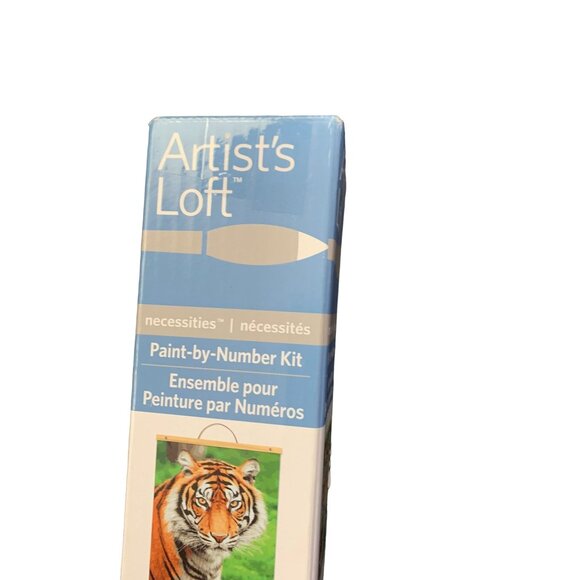 New Paint By Number Kit 16x20 Vertical Wooden Hanger Tiger - Picture 4 of 4